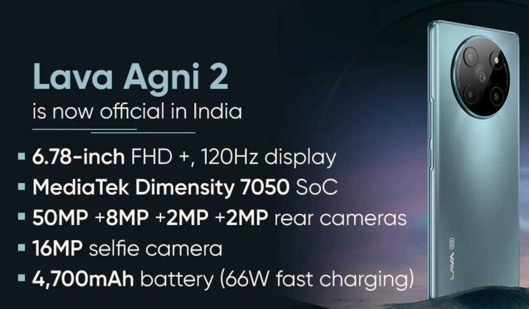 Lava Agni 2 5G: India’s First MediaTek Dimensity 7050 Smartphone with 120Hz Curved AMOLED Display