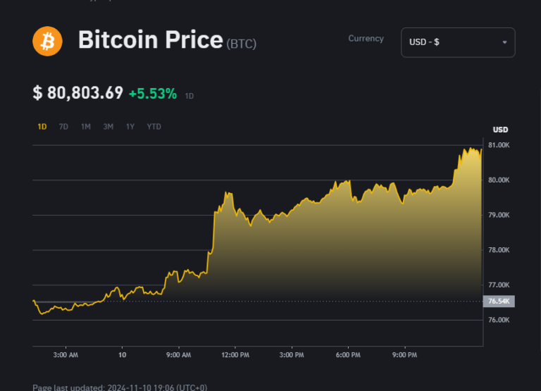 Bitcoin Soars Above $80,000 for the First Time, Igniting Market Frenzy